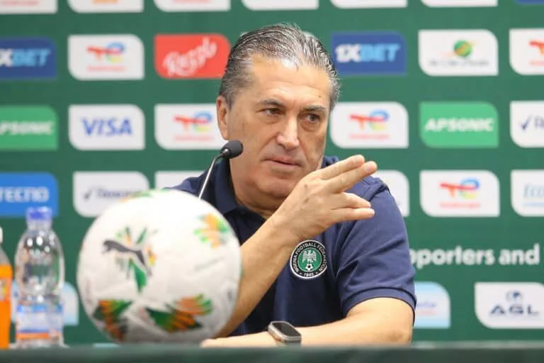 José Peseiro, coach Nigeria, en conférence de presse, avant la finale contre la Côte d'Ivoire