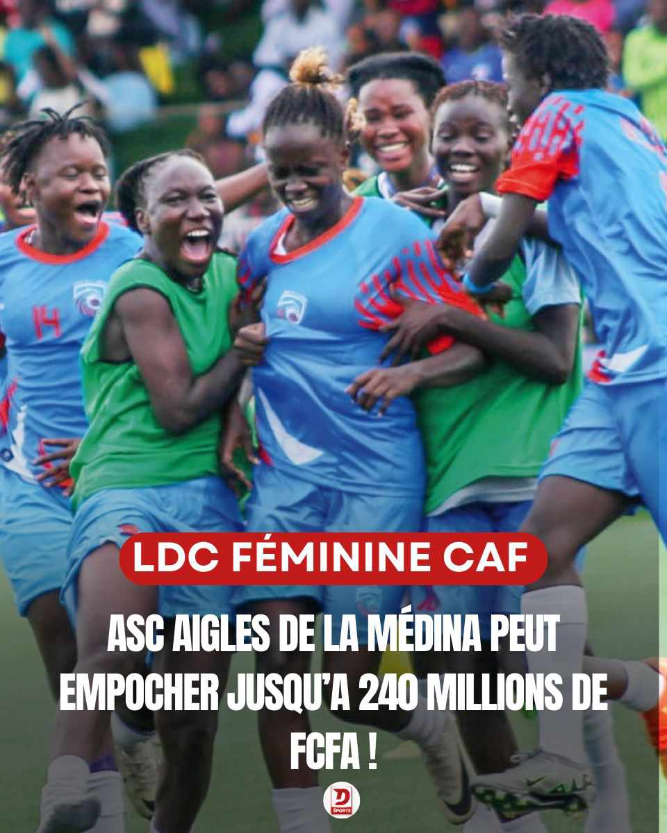 LDC CAF (F) : ASC Aigles de la Médina peut empocher jusqu’à 240 millions FCFA