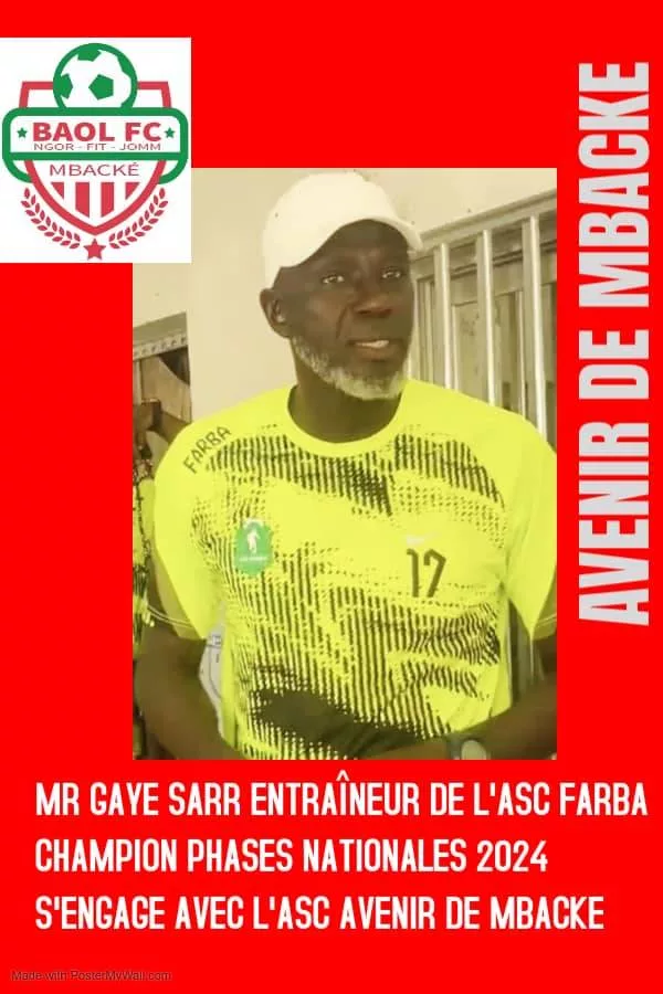 Gaye Sarr coach Avenir Mbacké