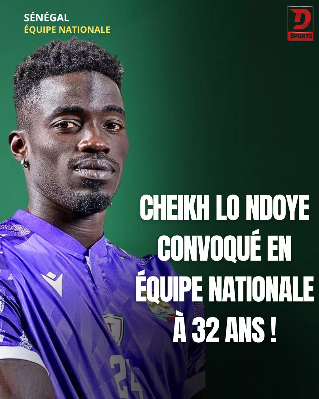 Cheikh Lo Ndoye convoqué en équipe nationale