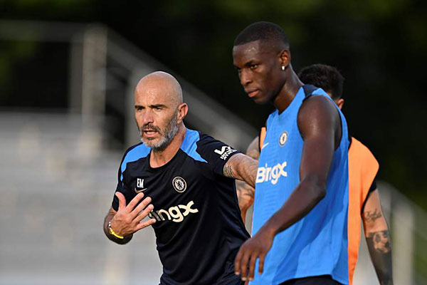 Enzo Maresca et Nicolas Jackson