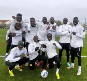 Lions du Sénégal à l'entrainement