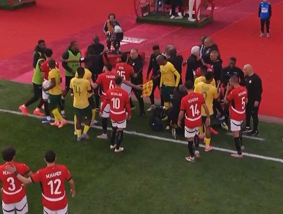 Egypte vs Afrique du sud main d'appui