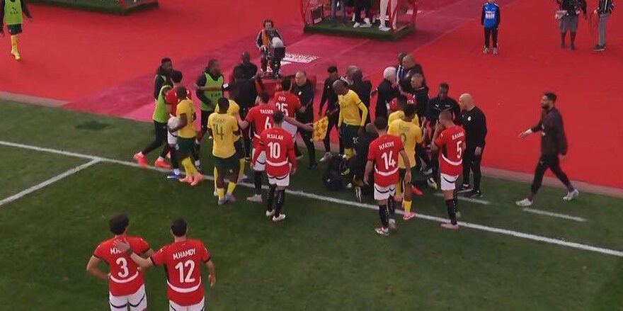 Egypte vs Afrique du sud main d'appui