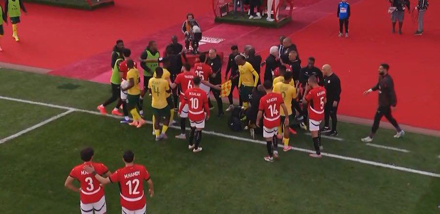 Egypte vs Afrique du sud main d'appui